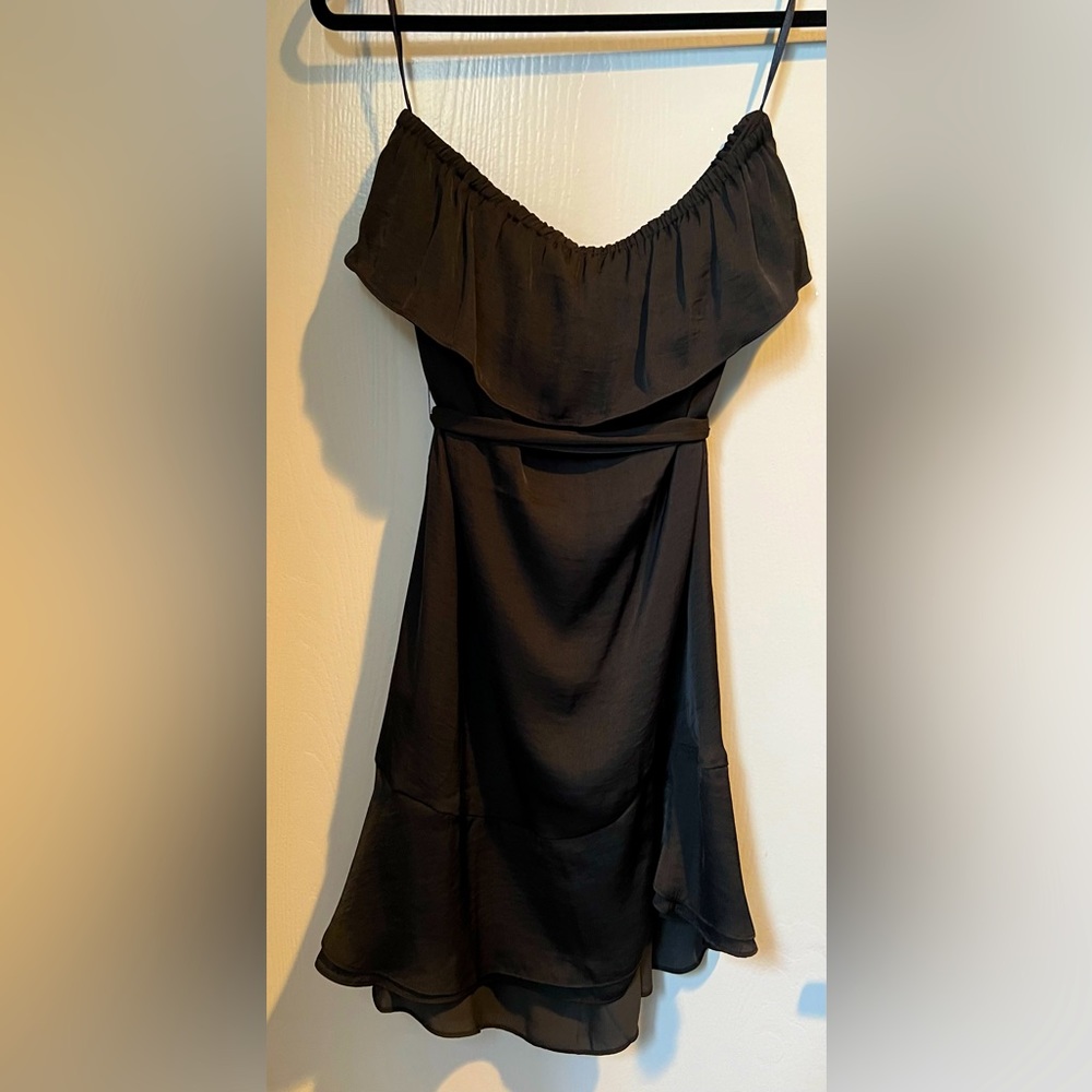 Naked Zebra Off The Shoulder Dress. Black, Size M NWOT